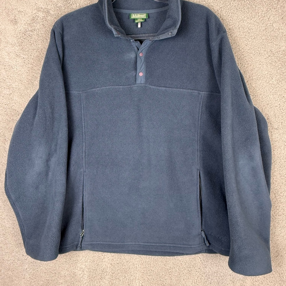 Men's Blue Fleece ll bean sweater medium